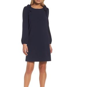 Chelsea28 || Shoulder Ruffle Dress (Navy)